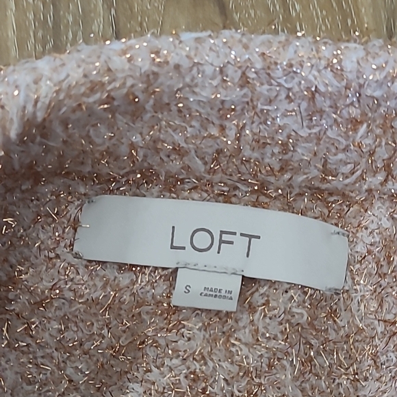 Loft Pink Crew Neck Sweater - Picture 2 of 8